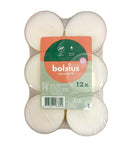 Ρεσώ 12άδα Bolsius 8 Ωρών Clear Cup - Λευκό (Κιβώτιο 8τμχ)