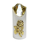 Ηλεκτρικό Κερί CORTINA Rico Flower Rose Gold 125/50mm - Λευκό με Λευκή Φλόγα