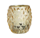 Κηροπήγιο Γυάλινο Bolsius Gold Diamond 98/80mm Κιβώτιο 4τμχ