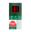 Κεριά  Κηροπηγίου με Φυσικό Vegan Κερί 170/20mm Bolsius 8άδα - Velvet Red