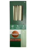 Κεριά Κωνικά Κηροπηγίου με Φυσικό Vegan Κερί 245/24mm Bolsius 4άδα - Ασημί Μεταλιζέ Κιβώτιο 8Τμχ