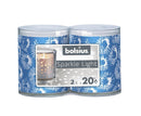 Ρεσώ Bolsius Sparkle Light Διάφανο 2x20 Ωρών - Μπλε (Κιβώτιο 8τμχ)
