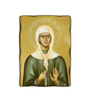 Ξύλινη Εικόνα Αγία Ματρώνα με Διάσταση 7x10cm