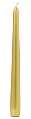 Κεριά Κωνικά Κηροπηγίου (Σπαρματσέτα) 290/22mm Adpal - Χρυσό Μεταλιζέ
