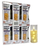 Ηλεκτρικό Κερί SUBITO GC711 με Αλυσίδα LED 125/55mm - Ιβουάρ (THIM366) Συσκευασία 6Τμχ