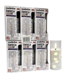 Ηλεκτρικό Κερί SUBITO GC711 με Αλυσίδα LED 125/55mm - Λευκό (THIM262) Συσκευασία 6Τμχ