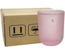 Κηροπήγιο Γυάλινο Bolsius Misty Pink 77/63mm Κιβώτιο 6τμχ