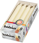 Κεριά Κηροπηγίου (Σπαρματσέτα) 180/21.3mm Bolsius 8άδα - Ιβουάρ