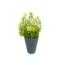 Τεχνητό Φυτό Ibergarden Διαστάσεων 12x12x23cm σε Γκρι Γλαστράκι - Κίτρινο(55299)