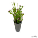 Τεχνητό Φυτό Ibergarden Διαστάσεων 12x12x30cm σε Γκρι Γλαστράκι - Ροζ(55285)