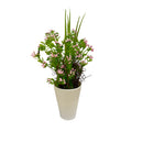 Τεχνητό Φυτό Ibergarden Διαστάσεων 12x12x30cm σε Λευκό Γλαστράκι - Ροζ(55286)