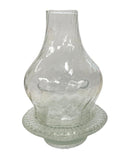 Καντήλι Γυάλινο Μαργαρίτα- Διάφανο με Διάφανη Καντηλόκουπα