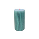 Κερί Κορμός Ρουστίκ Bolsius 130/68mm Silhouette - Jade Green+Print