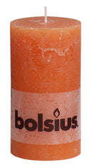 Κερί Κορμός Ρουστίκ Bolsius 130/68mm - Πορτοκαλί