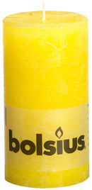 Κερί Κορμός Ρουστίκ Bolsius 130/68mm - Κίτρινο